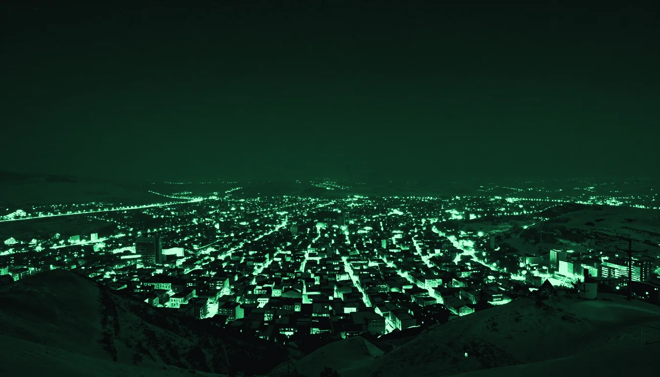 Palandöken'den gece Erzurum (yapay zekâ ile üretilmiş görsel)